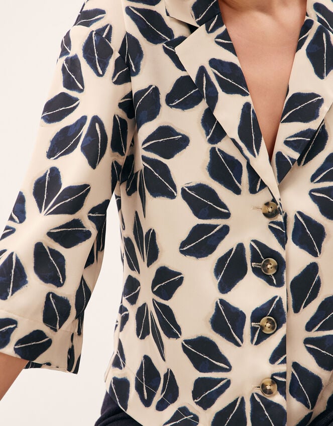 Ellison Floral Print Shirt, Blue (NAVY), large