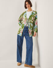 Piper Linen Blend Tie Top, Green (KHAKI), large