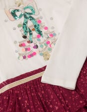 Christmas Tree Tulle Disco Dress, Red (RED), large