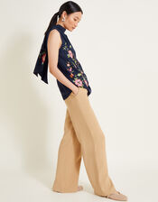 Mya Embroidered Top, Blue (NAVY), large