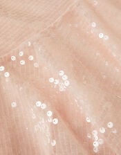 Sequin Drop Waist Dress, Pink (PALE PINK), large