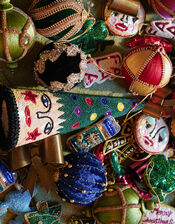 Anna + Nina Gleam Diamanté Christmas Bauble, , large