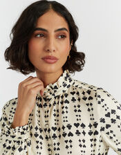 Chinti & Parker Queen of Hearts Ruffle Shirt, Cream (CREAM), large