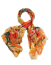 One Hundred Stars Fan Print Scarf, , large