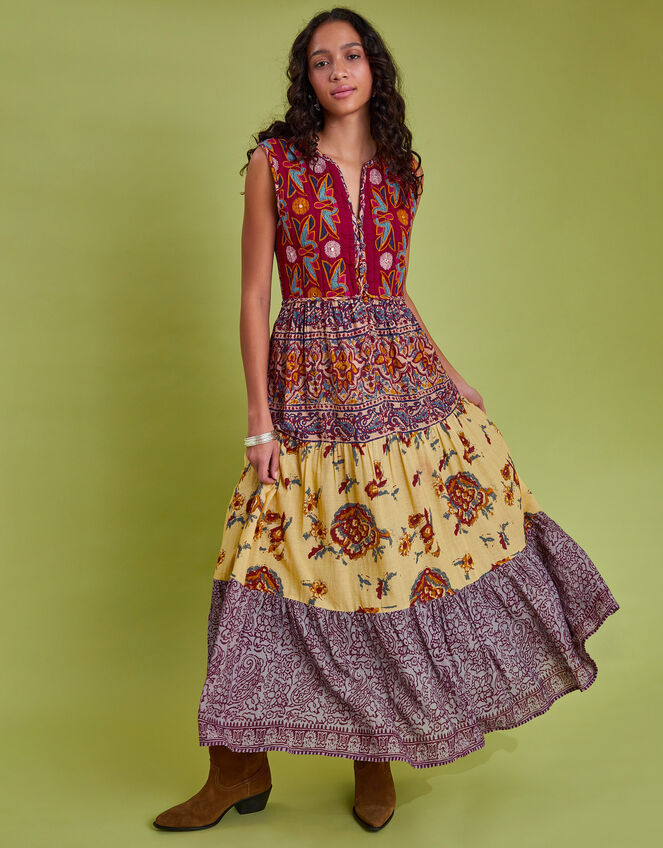 Maison Hotel Eugenie Mixed Print Maxi Dress, Multi (MULTI), large