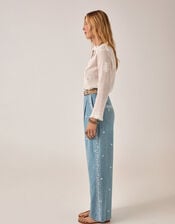 Maison Hotel Gabriela Embroidered Broderie Blouse, White (OFF WHITE), large