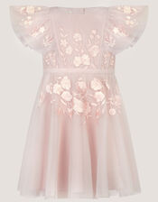 Baby Oelene Embroidered Party Dress, Pink (PALE PINK), large
