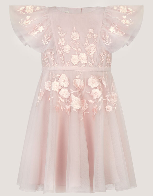 Baby Oelene Embroidered Party Dress, Pink (PALE PINK), large
