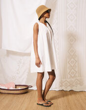 FRNCH Natalie Sleeveless Mini Dress, White (WHITE), large