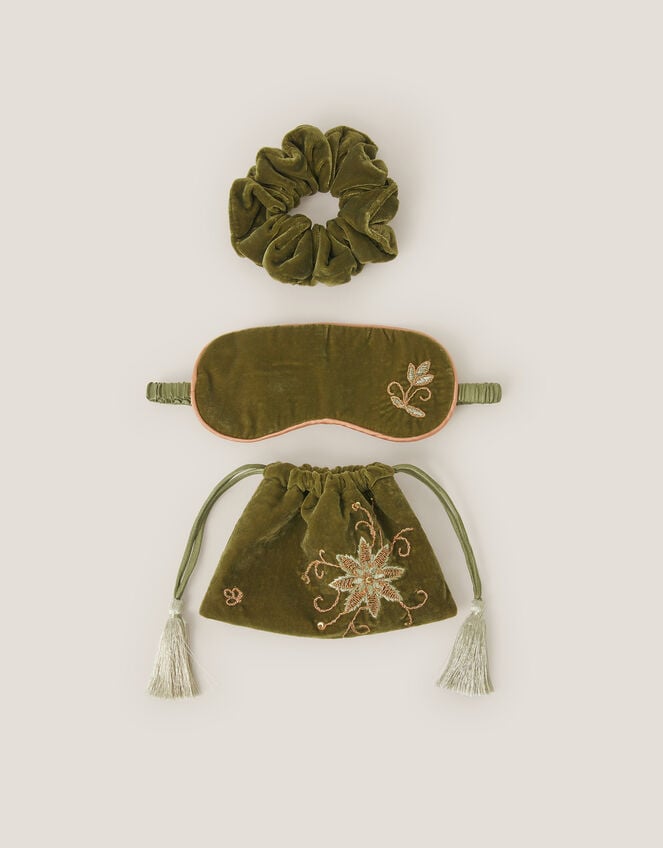 Velvet Eye Mask & Scrunchie Set, , large