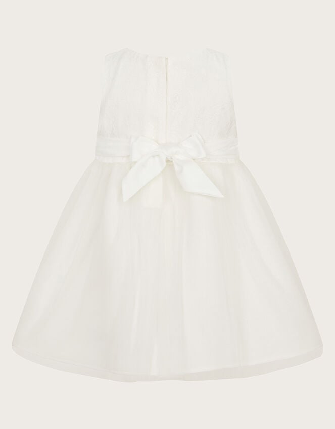 Baby Freija Lace Floral Dress, Ivory (IVORY), large