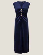 Vana Velvet Sleeveless Midi Dress, Blue (MIDNIGHT), large
