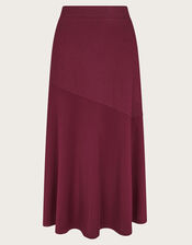 Fifi Jersey Panel Midi Skirt, Red (BERRY), large