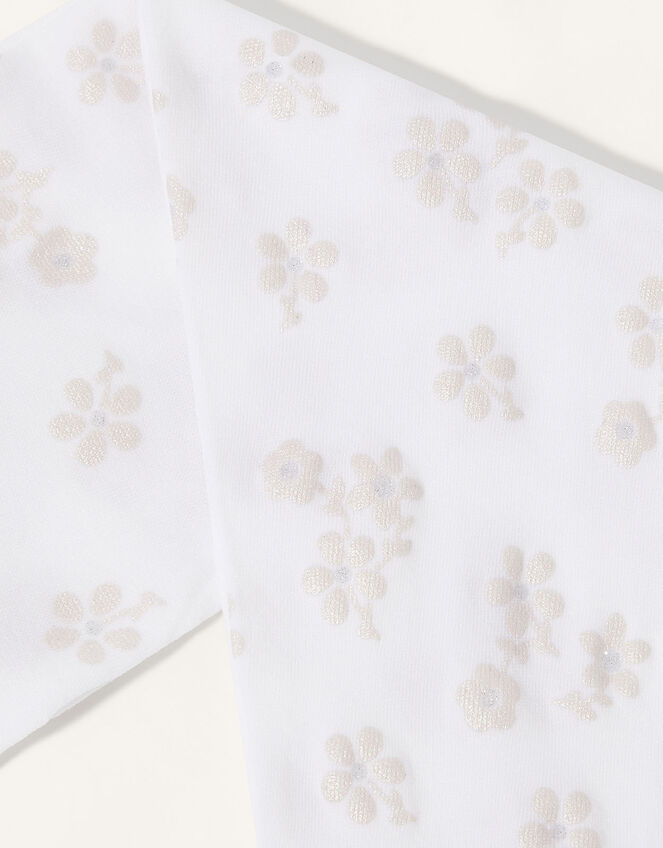 Baby Floral Print Tights, Pink (PINK), large