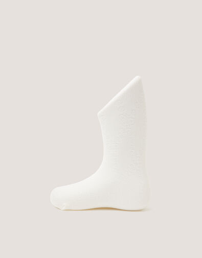 Baby Diamond Butterfly Tights, Ivory (IVORY), large