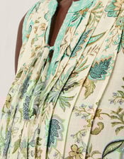 Saoirse Sleeveless Pintuck Floral Top, Ivory (IVORY), large