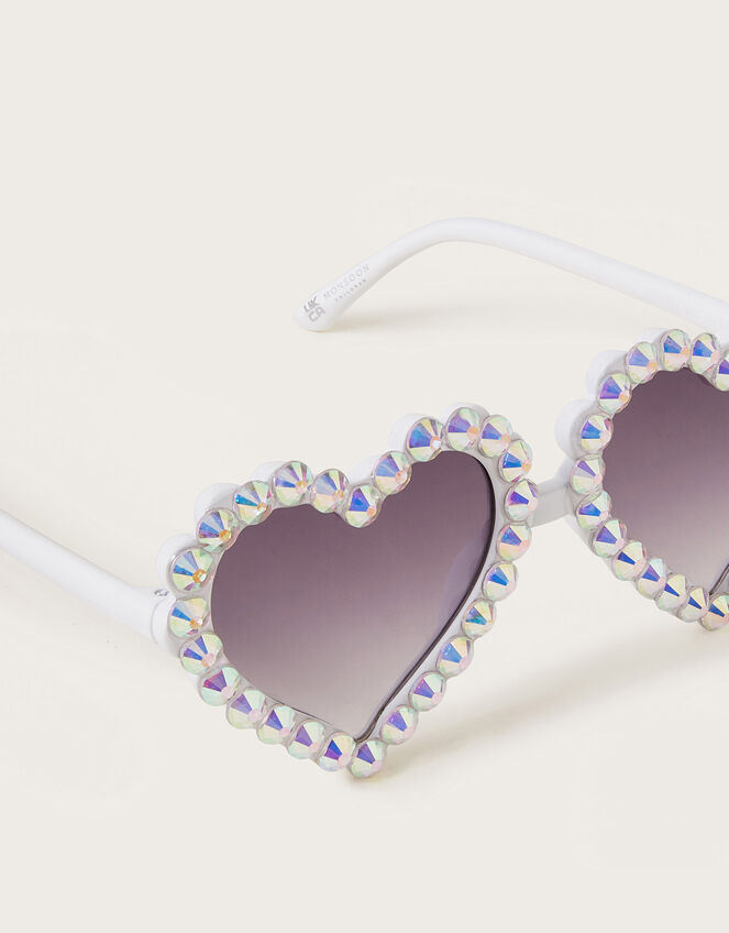 Rhinestone Heart Sunglasses, , large