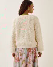 Fi Floral Knit Cardigan, Ivory (IVORY), large