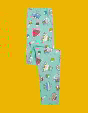 Frugi Libby Printed Leggings, Green (GREEN), large