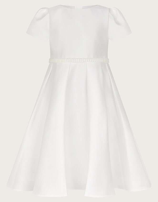 Henrietta Pearl Belt Dress, Ivory (IVORY), large