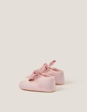 Baby Satin Bow Headband & Booties Set, Pink (PINK), large