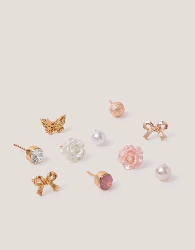 10-Pack Mix Stud Earrings, , large