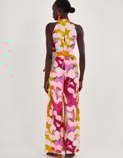 Elaxi Abstract Print Jumpsuit, Pink (PINK), large