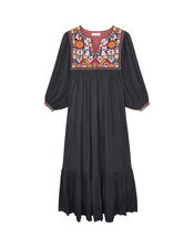 Maison Hotel Sasha Embroidered Tunic Maxi Dress, Black (BLACK), large