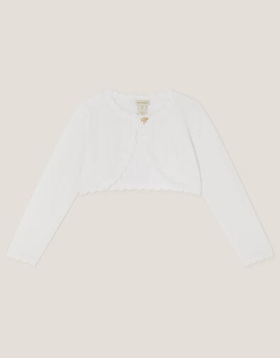 Maeve Bow Button Cardigan, Ivory (IVORY), large