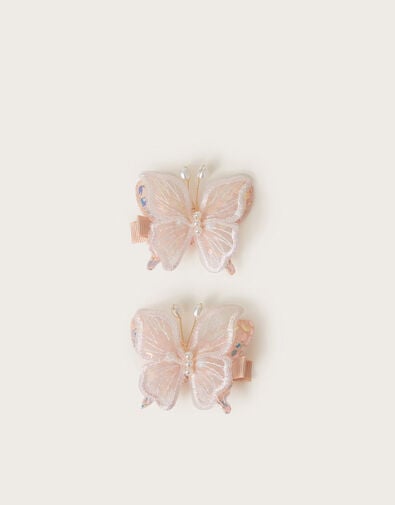 2-Pack Lacy Butterfly Hair Clips, , large