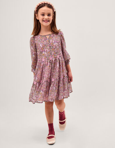 Monsoon x My Little Pony Ditsy Floral Print Dress, Multi (MULTI), large