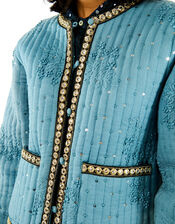 Wild Valentin Embellished Quilted Jacket, Blue (BLUE), large