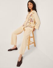 Elodie Floral Embroidered Shirt, Ivory (IVORY), large