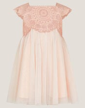 Baby Estella Embroidered Tulle Dress, Pink (PINK), large