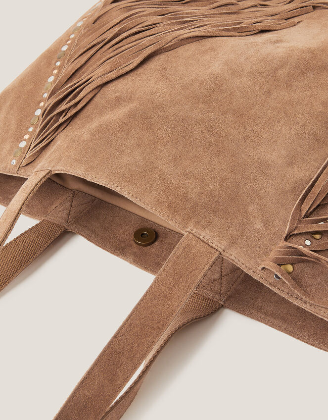 Daisy Suede Fringe Tote Bag, , large