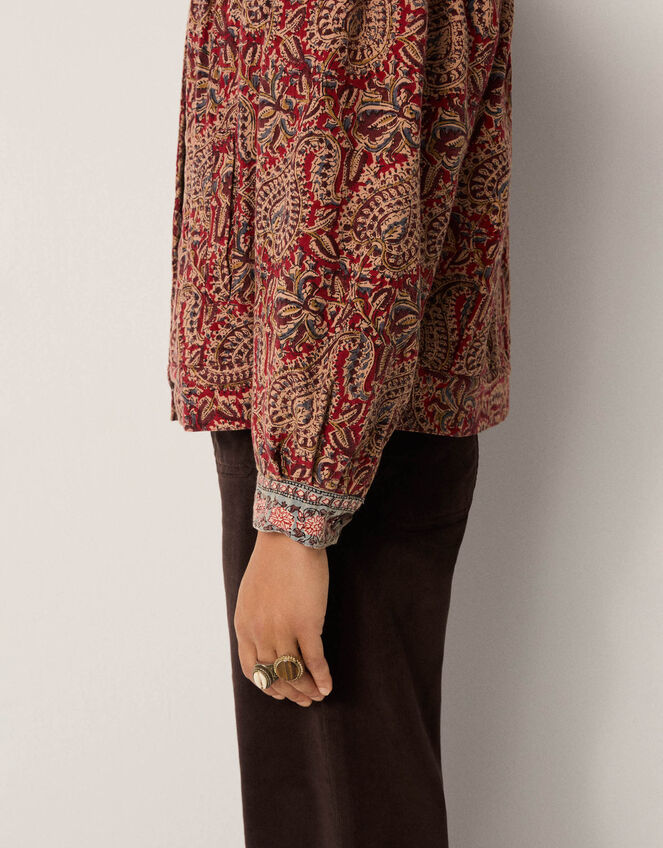 Maison Hotel Olivia Embroidered Paisley Print Jacket, Red (RED), large