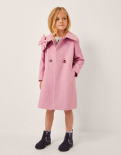 Bow Collar Coat, Pink (PINK), large