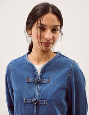 Lauren Knot Denim Jacket, Blue (MID AUTHENTIC BLUE), large