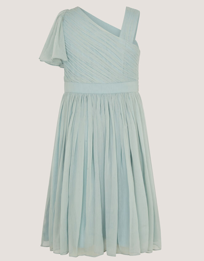 Amalthea Asymmetrical Embellished Party Dress, Green (SAGE), large