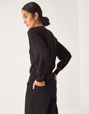 Nolan Knit Bomber Jacket, Black (BLACK), large