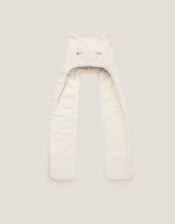 Pearly Cat 3-in-1 Hat Scarf, Ivory (IVORY), large