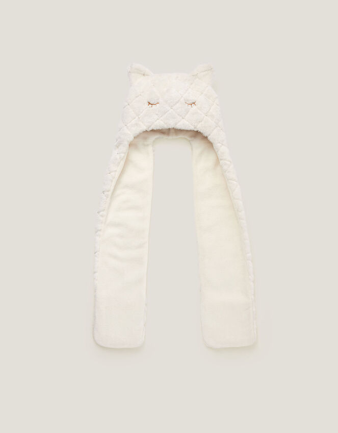 Pearly Cat 3-in-1 Hat Scarf, Ivory (IVORY), large