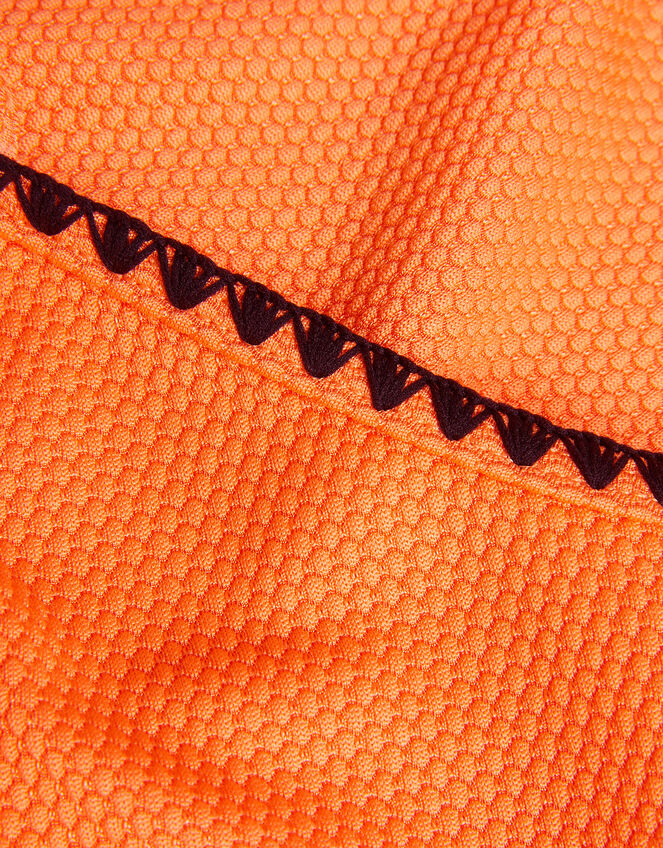 Textured Cut-Out Swimsuit, Orange (ORANGE), large