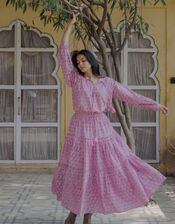 Dilli Grey Nina Floral Blouse, Pink (PINK), large