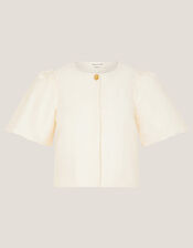 Anne Puff Sleeve Jacket, Cream (CREAM), large