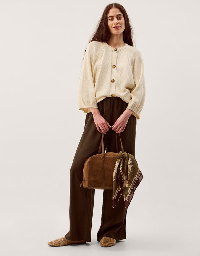 Caryn Cotton Blend Cardigan, Ivory (IVORY), large