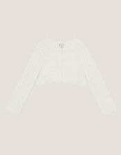 Carmela Crochet Long Sleeve Cardigan , Ivory (IVORY), large