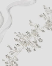 Diamante Floral Embellished Headband, , large