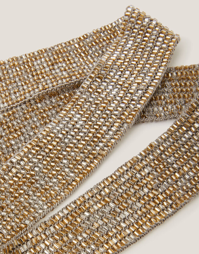 Skinny Beaded Scarf, Multi (MULTI), large