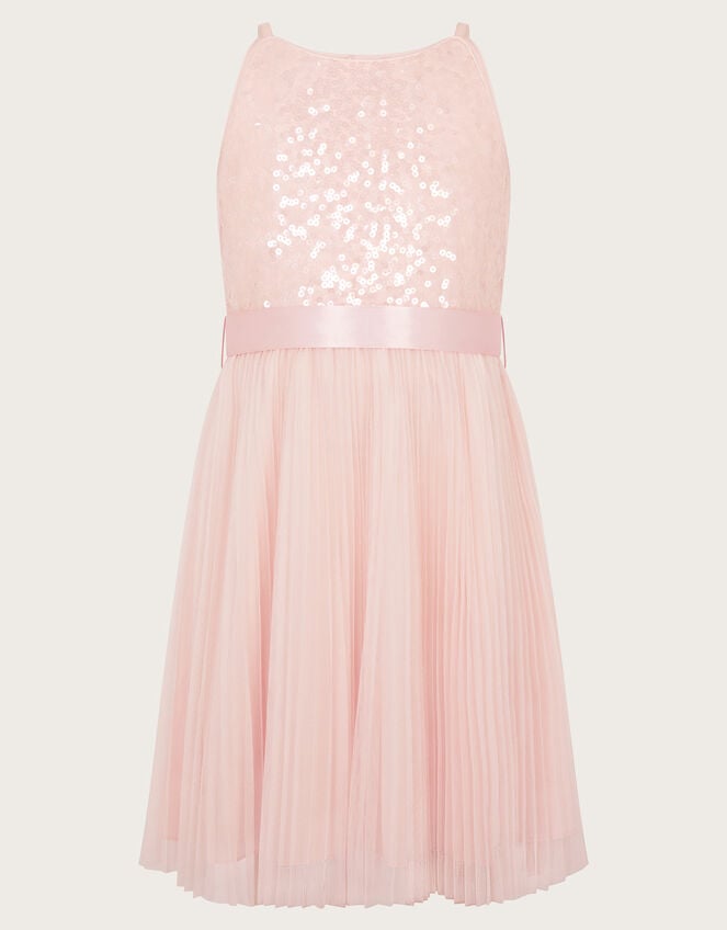 Keita Embellished Plisse Dress, Pink (PINK), large